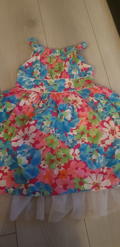Kolorowa sukienka wizytowa 104 cm