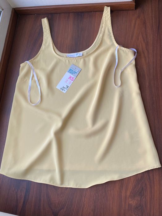 Новий топ Primark XS eu34 uk6 нарядна майка блуза кофточка літня жовта