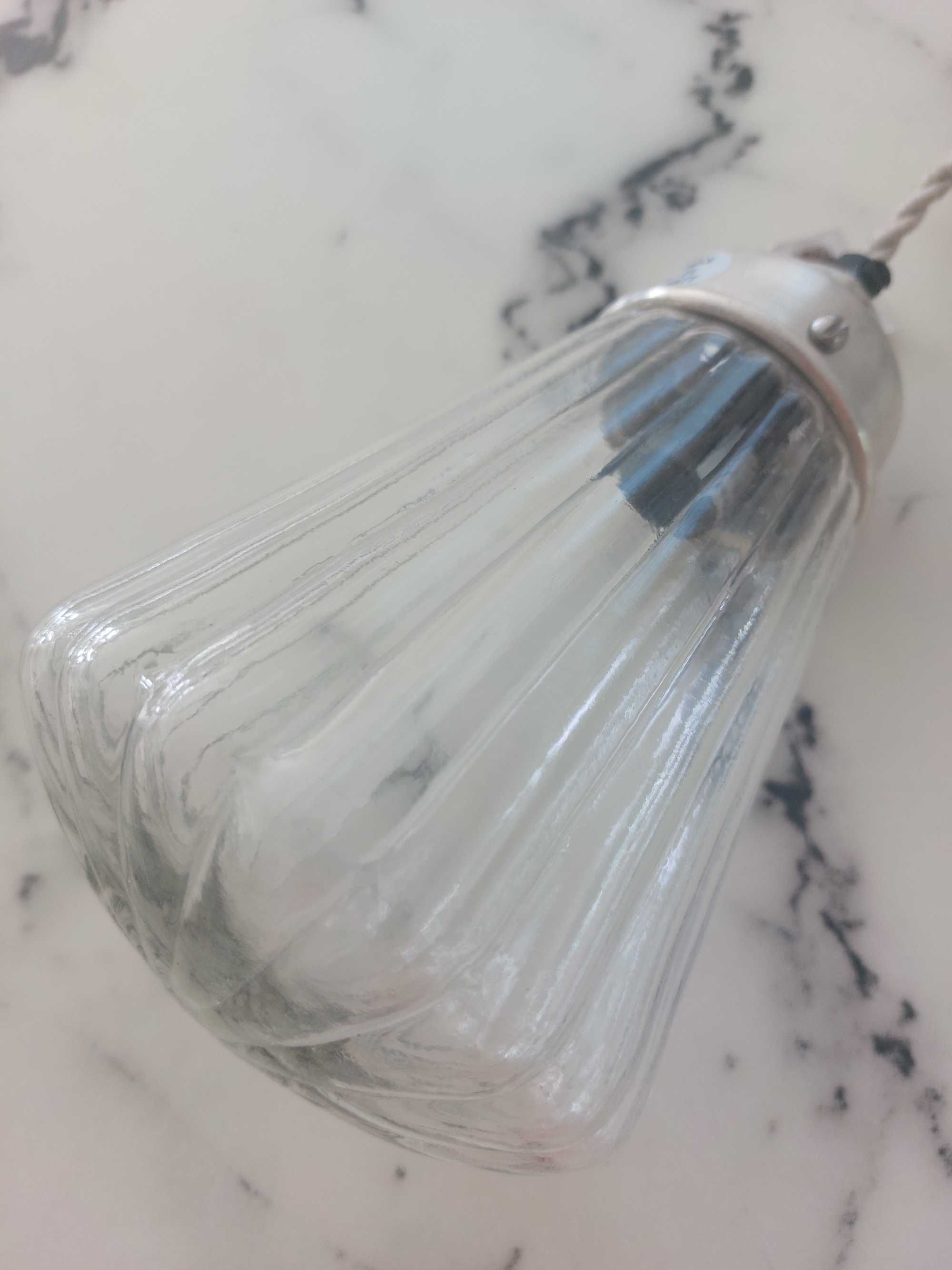 Lampa szklana loftowa, pękata Chic Antique 4