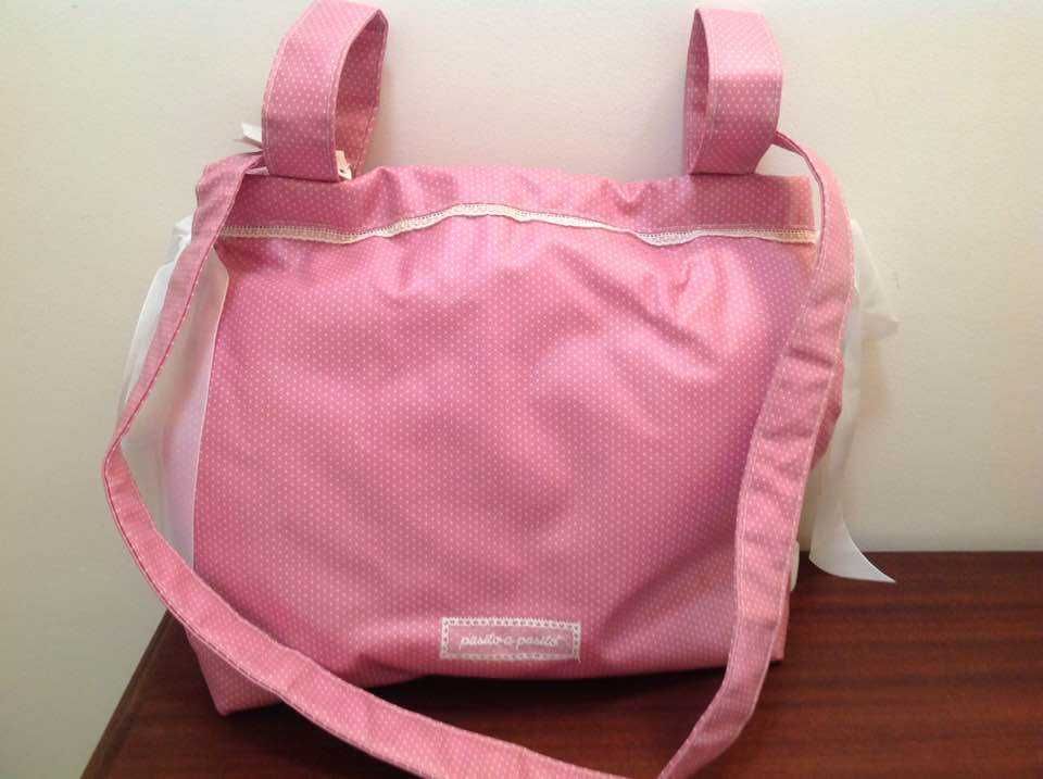 Saco para fraldas rosa  38x31x10 cm Nunca usado