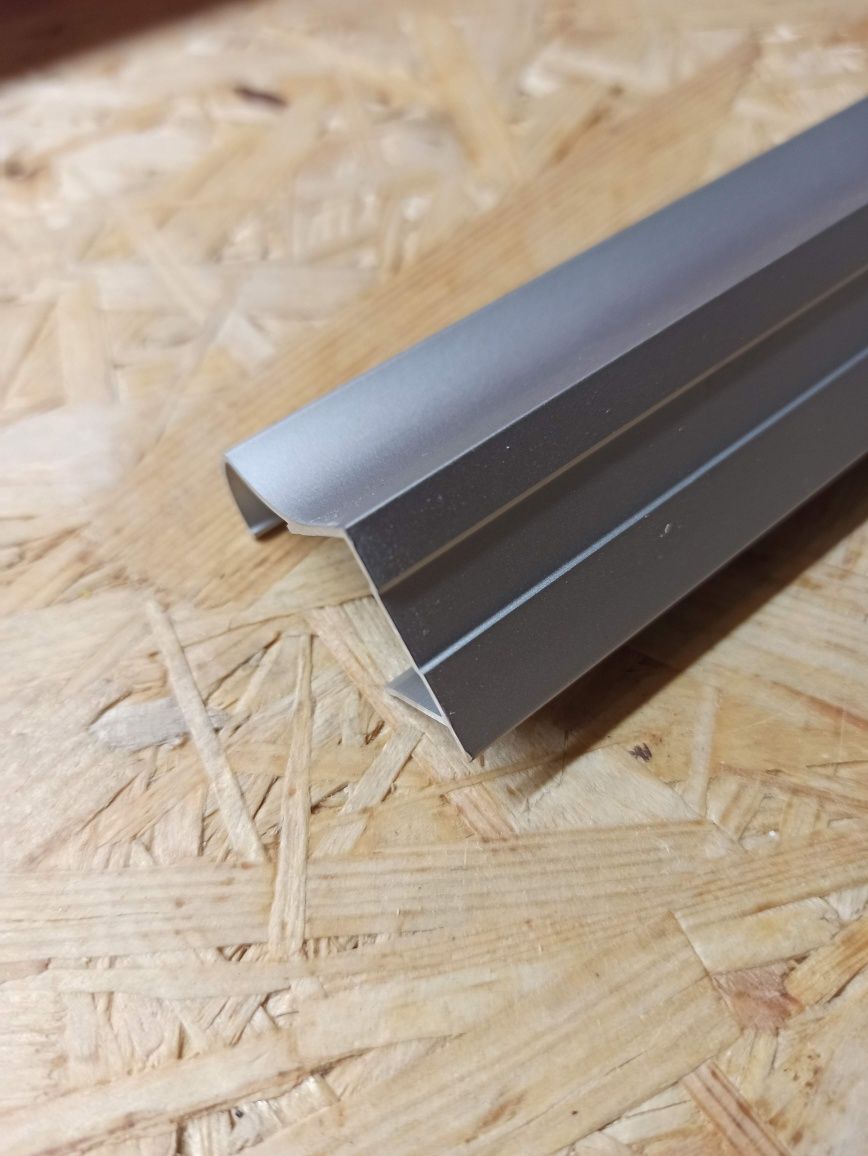 Uchwyt listwa profil drzwi przesuwnych, aluminium anodowane, srebrny
