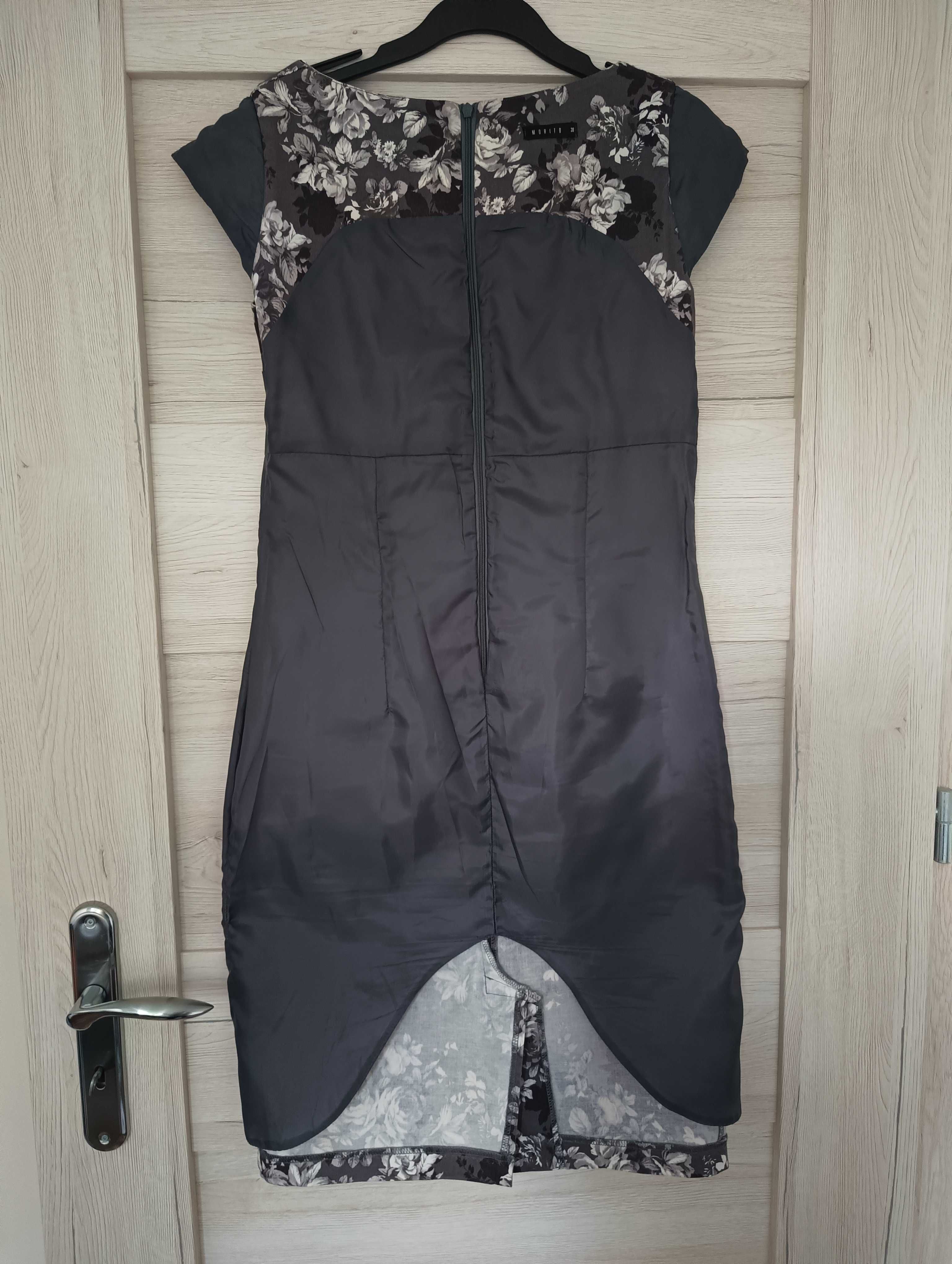 Sukienka w kwiaty na podszewce Mohito rozmiar 38 - stan idealny