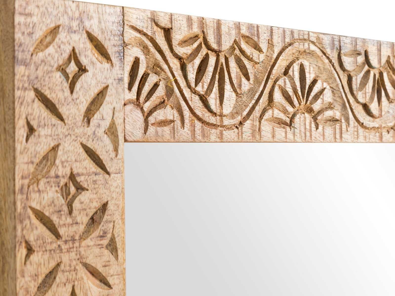 Lustro Bombay 150x70 drewno mango rzeźbione