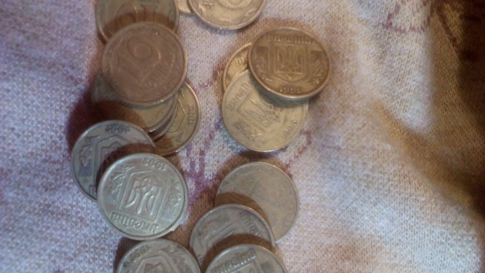 Монеты Украины 10 копеее -92,94,96гг.25,50,1гр.