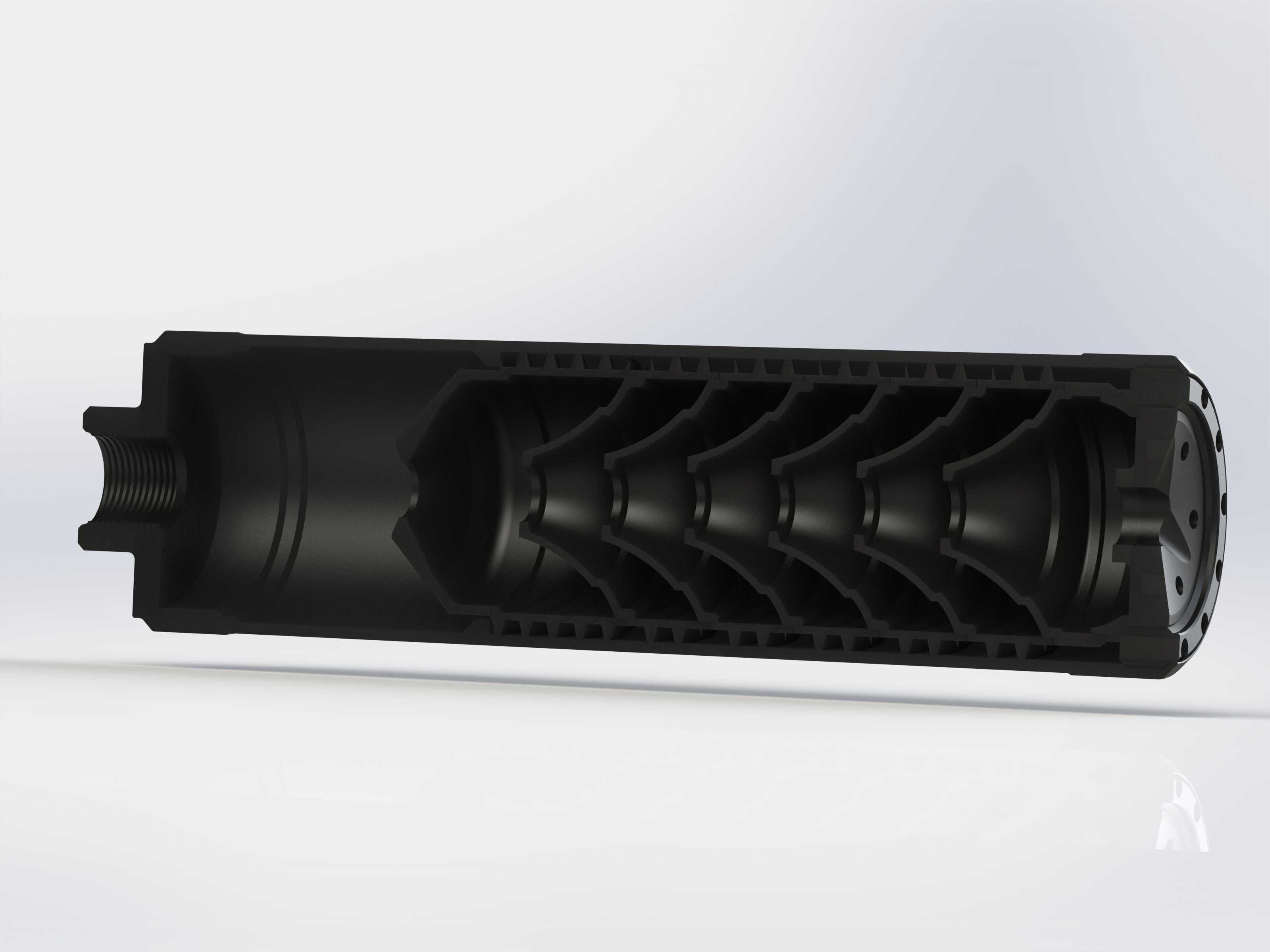 Саундмодератор DEMO N1 5,56 для М4 AR15 M16 (глушник, глушитель]