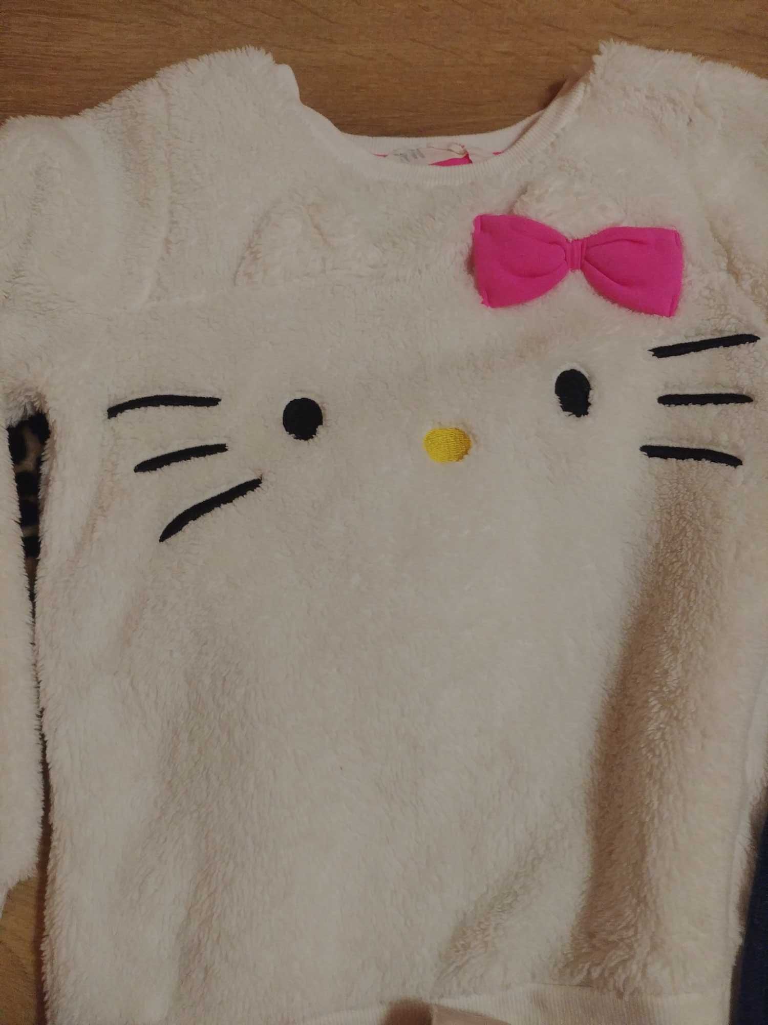 Jak nowe zestaw ubrań dla dziewczynki 128 H&m Hello Kitty