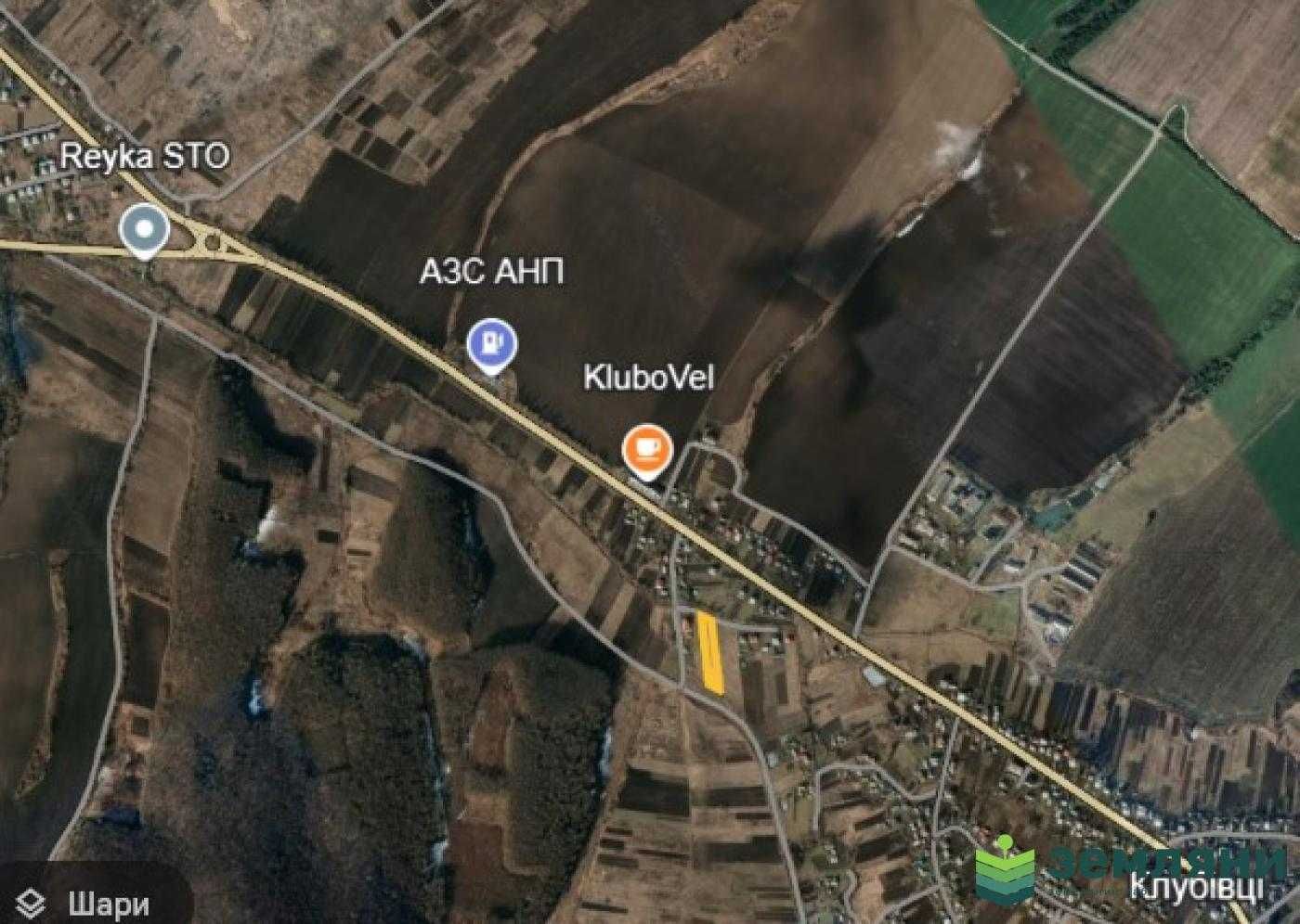 Продаж землі 32,87 сотки в с.Клубівці під забудову