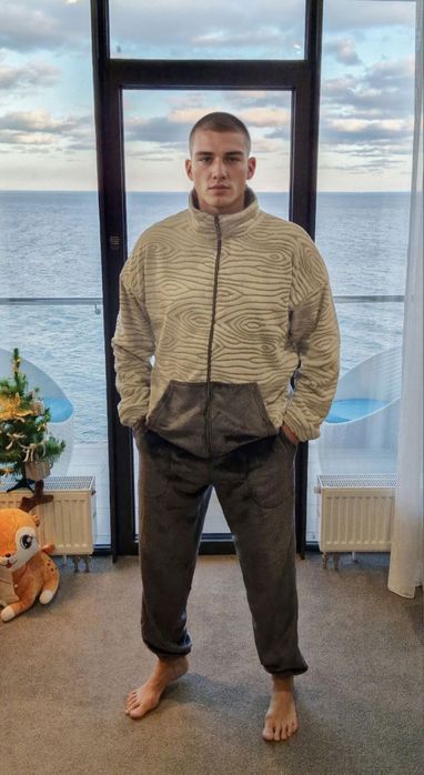 Чоловіча дуже тепла піжама на блискавці