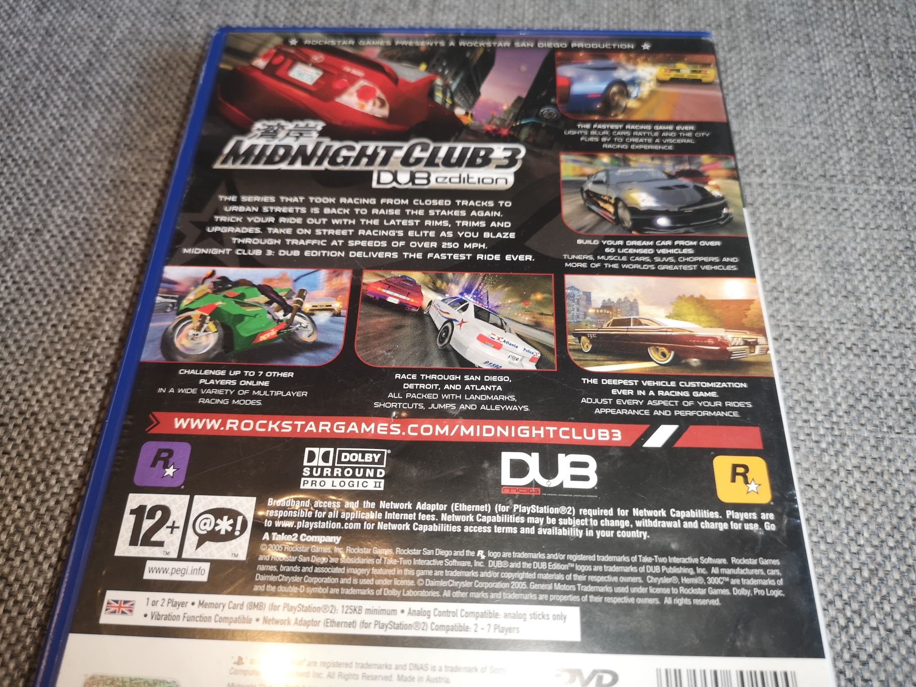 Midnight Club 3 Dub Edition PS2 gra ANG (wyd premierowe komplet)