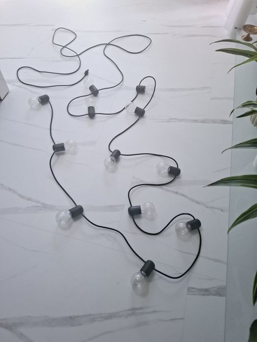 Girlanda led 12 lamp łańcuch zewnętrzny oświetleniowy ogród