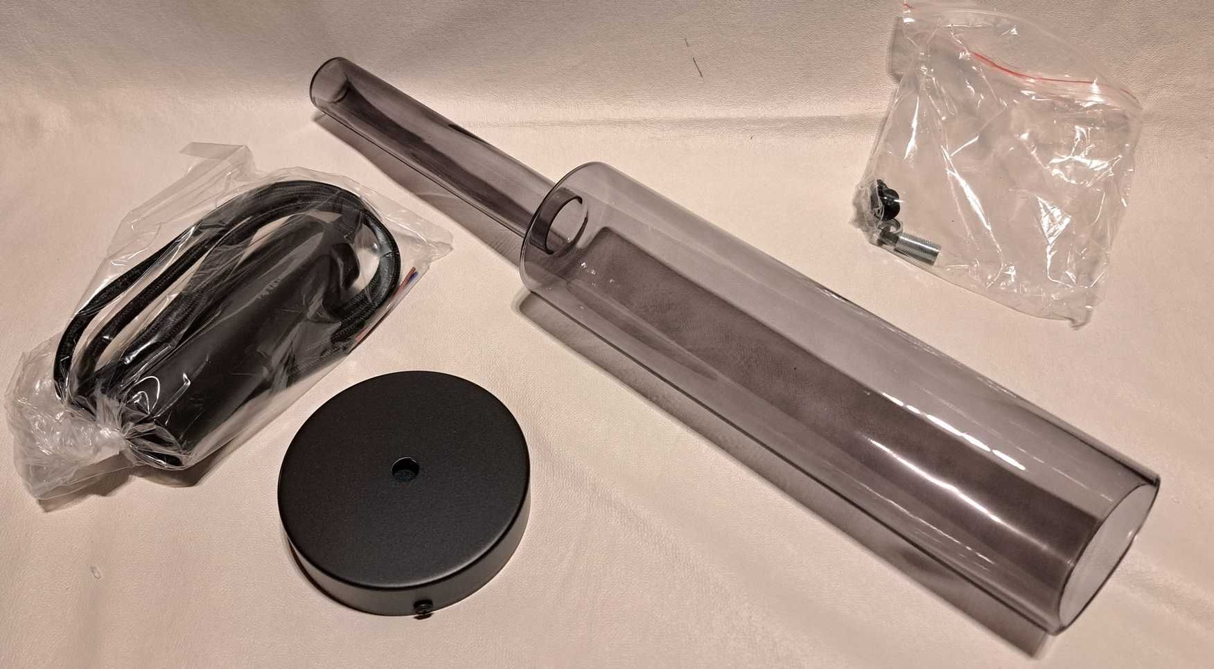 Nowoczesna lampa x2, wisząca i kinkiet, Tube, Tuba