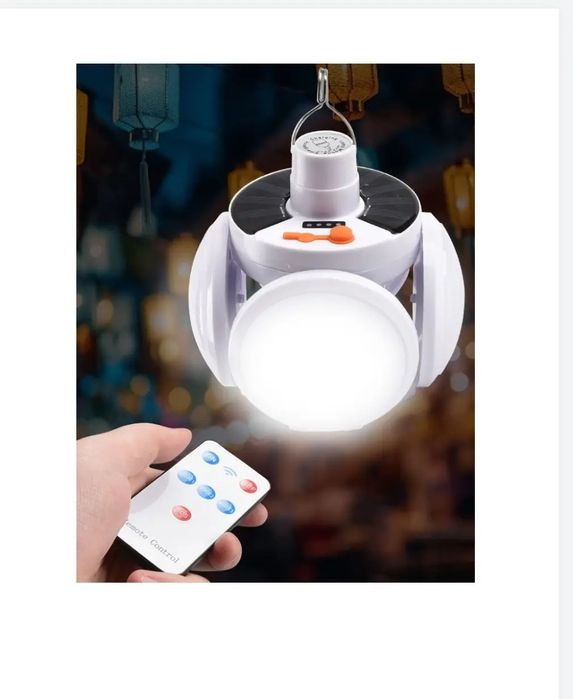 Лампа для кемпинга Football UFO Led Lamp с пультом + Solar