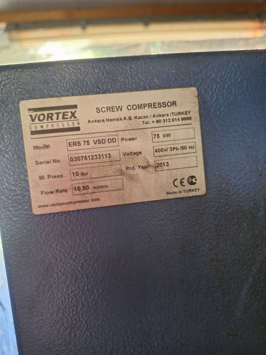 Kompresor Śrubowy 75kW Vortex Ingersol Rand