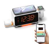 iTOMA CKS209 radiobudzik Bluetooth ładowarka Qi USB ściemnianie LED