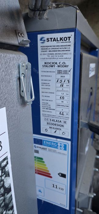 Kocioł  z podajnikiem 11 kw