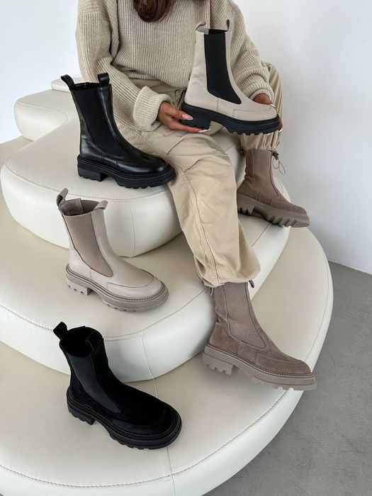 Жіночі черевики челсі зимові, Демі