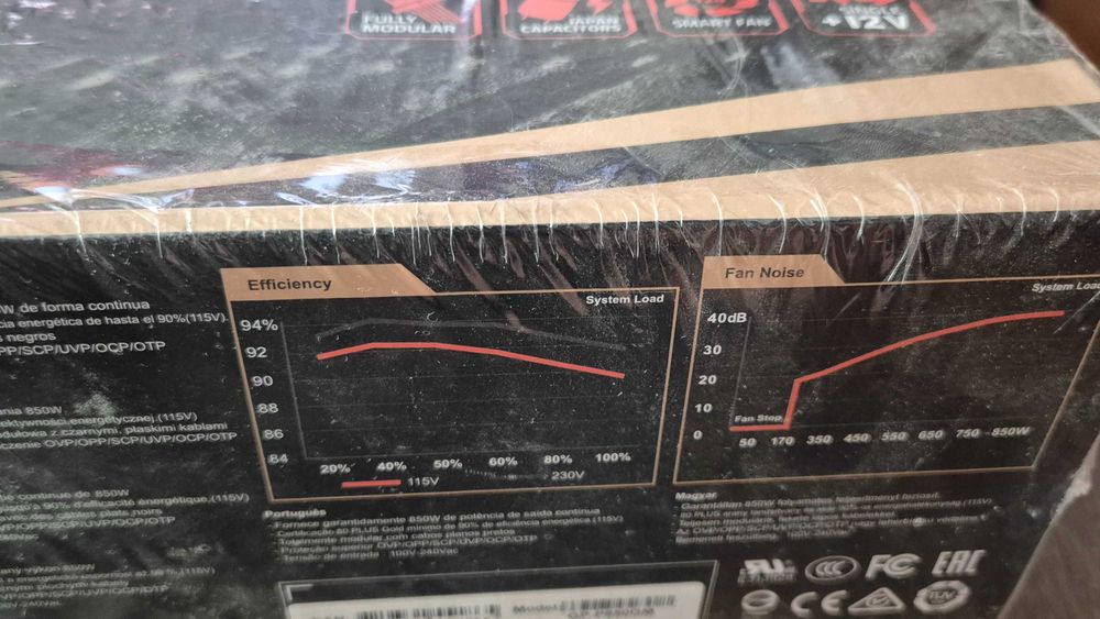 Zasilacz Gigabyte P850GM 850W 80 Plus Gold