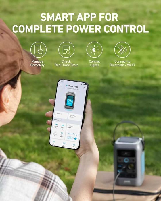 Зарядна станція Anker SOLIX C300 300W 90000mAh LiFePO4