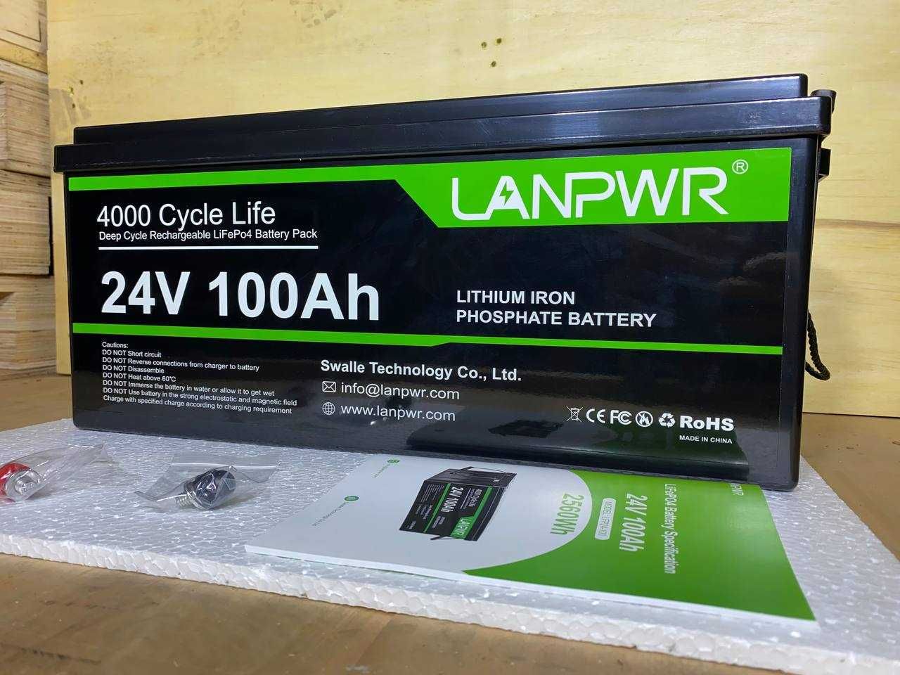 Акумулятор LANPWR LFP24-100 with Bluetooth 5.0 (BMS 100А)
