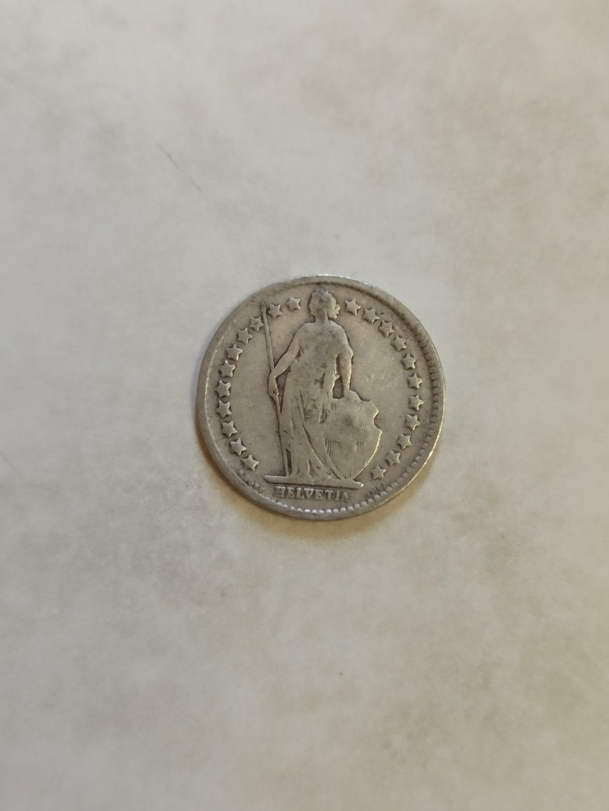 1/2 франка Швейцария серебро