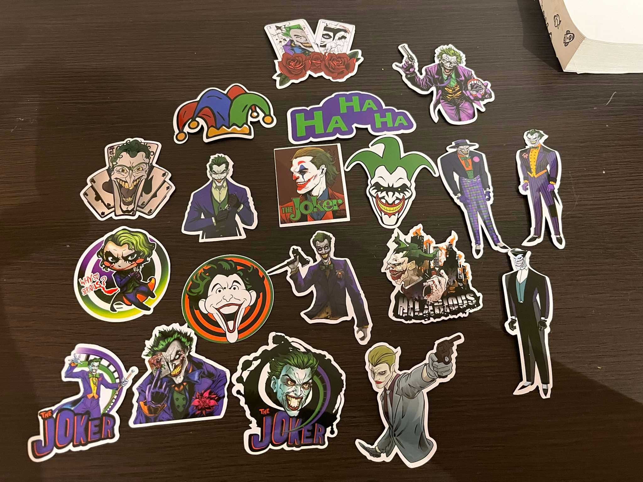 Zestaw Naklejek, Stickers Joker, Batman, Harley Queen