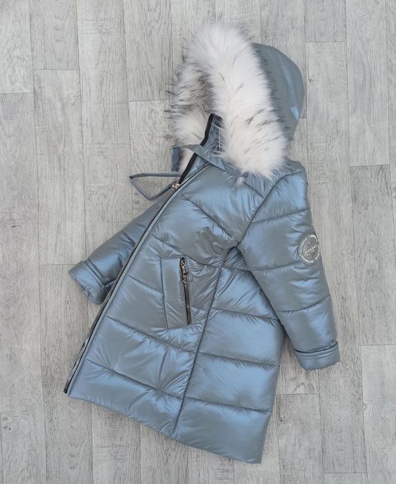 Зимова куртка пуховик для дівчинки 128 см