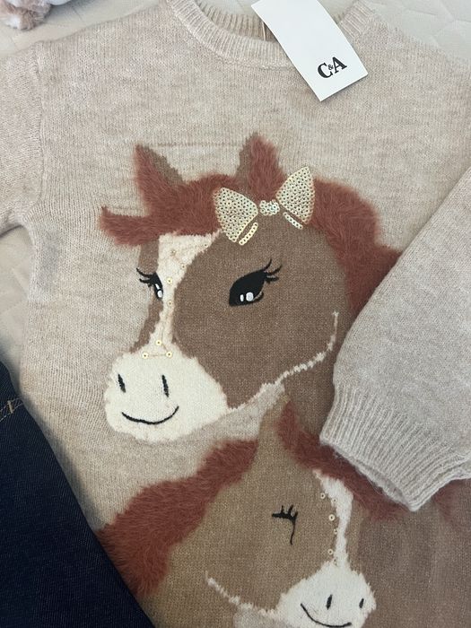 Гарний набір Світшот кофтинка лосінки комплект для дівчинки 6-7 р. C&A