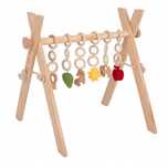 Stojak Gimnastyczny Edukacyjny Drewniany Zawieszki Kiddymoon Bt-001