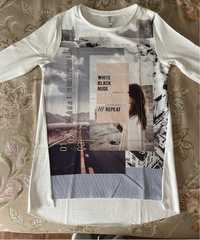 T-shirt manga comprida Stradivarius