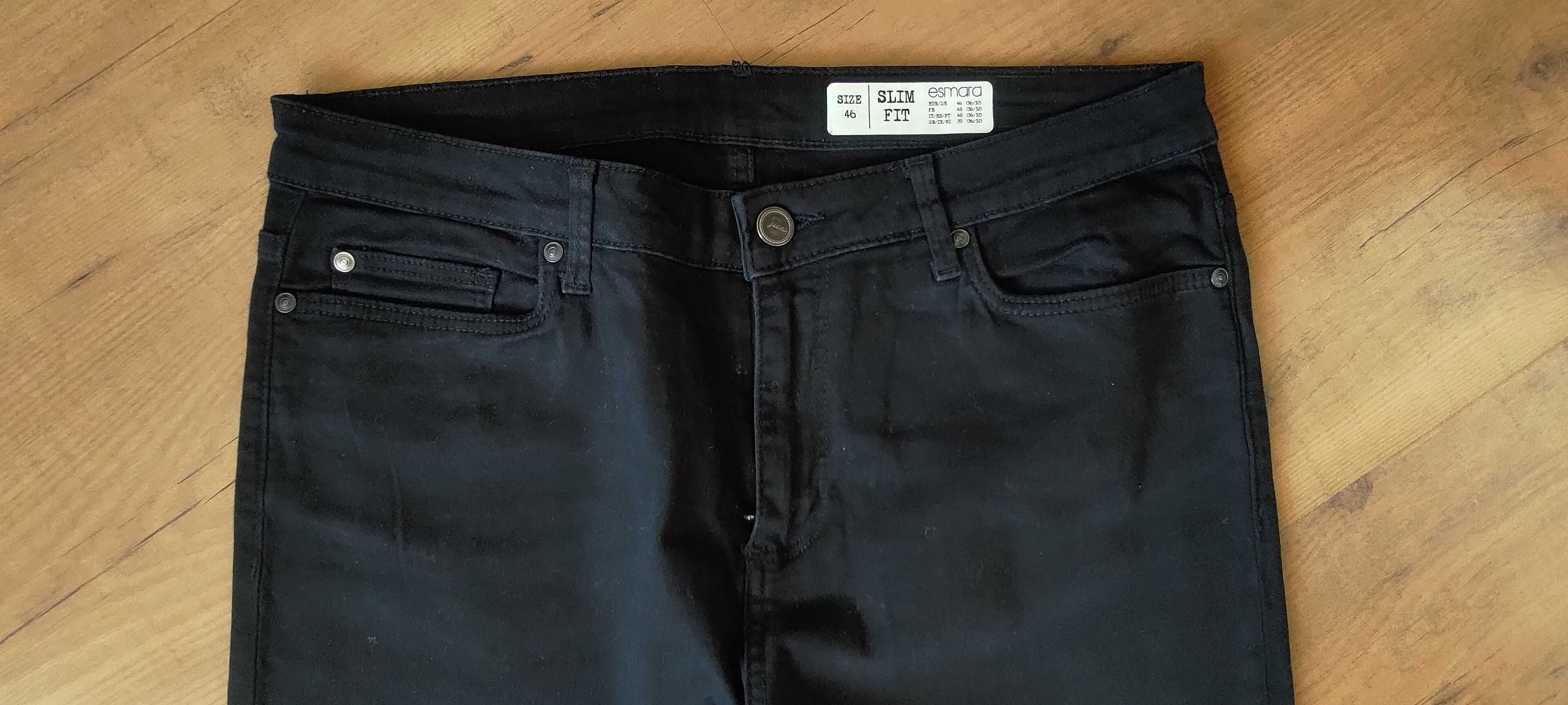 Jeansy spodnie damskie slim fit, wąskie, R. 46, b. długie