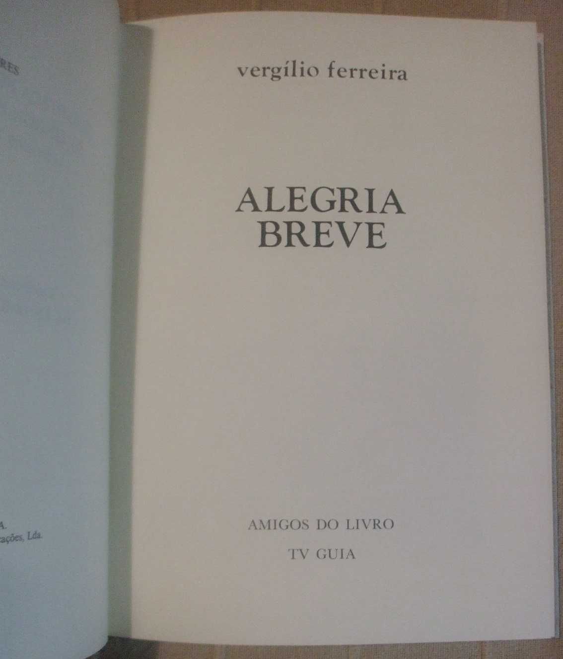 Alegria Breve, Vergílio Ferreira