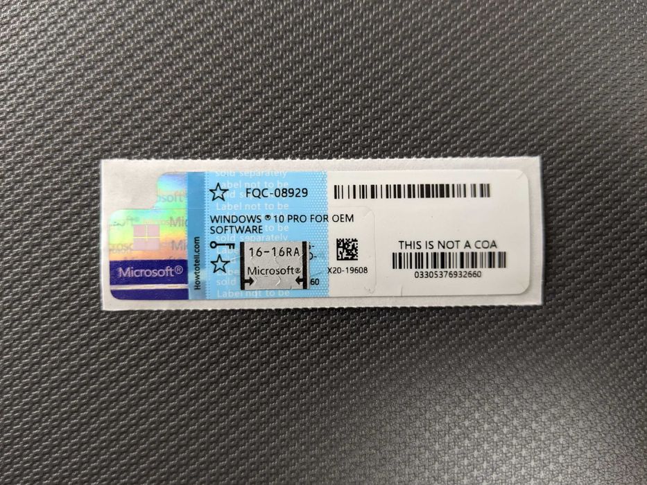 Windows 10/11 pro OEM стикер ключ лицензия наклейка