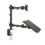 Uchwyt biurkowy do monitora LED/LCD 13-27 cala 10KG + notebooka L-23