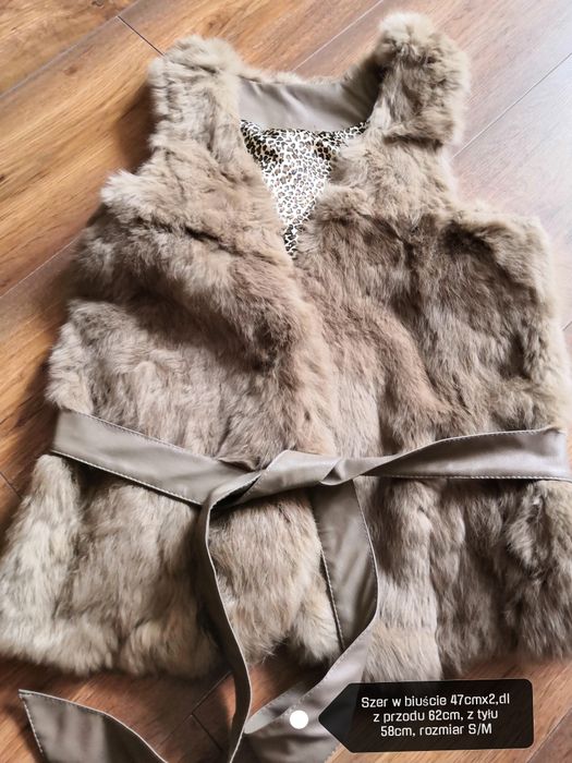 Kamizelka futrzak, S/M. Bardzo dobry stan