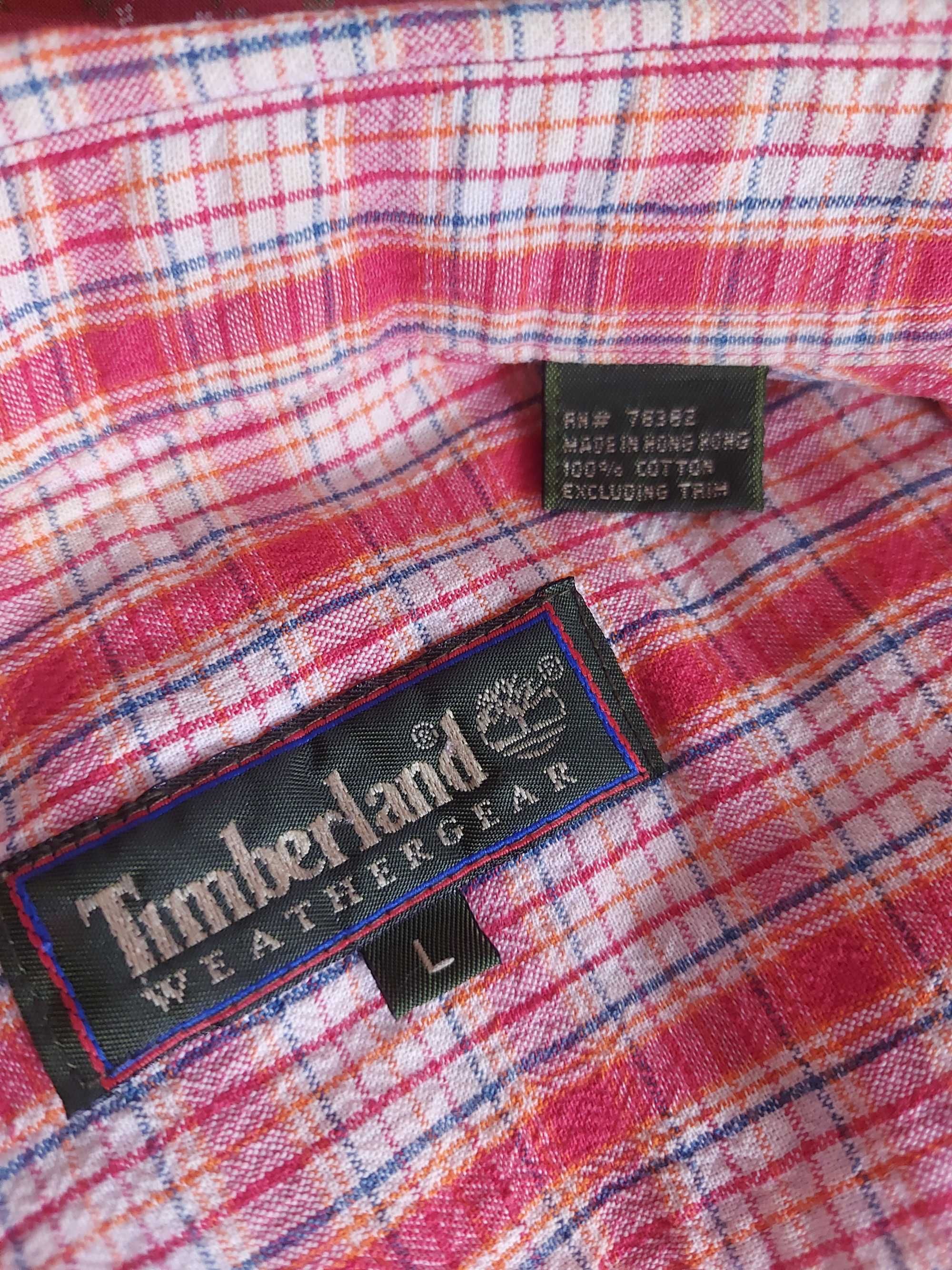 Timberland koszula męska czerwona w kratkę Rozmiar - L
