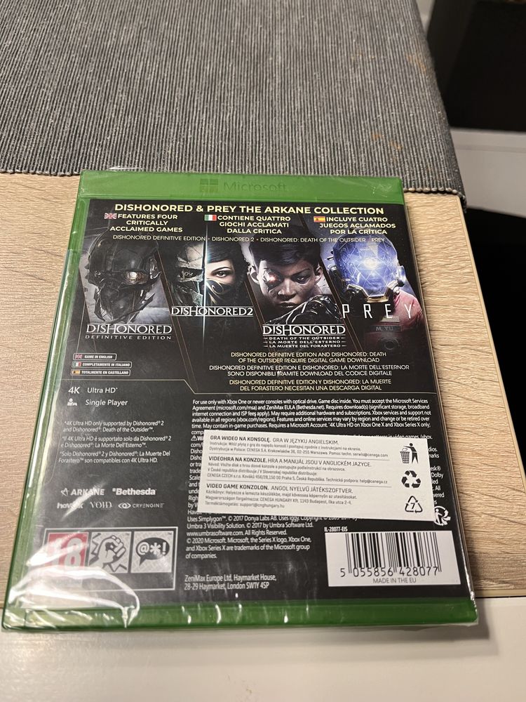 Dishonored & prey arkane collection XBOXONE