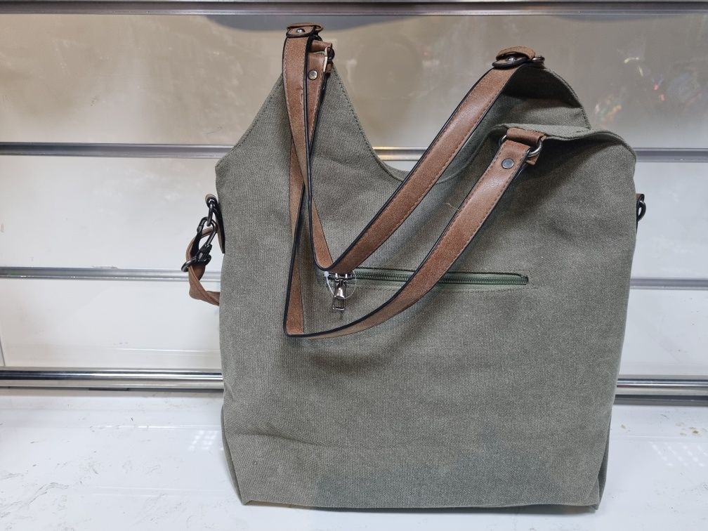 Torebka shopper khaki