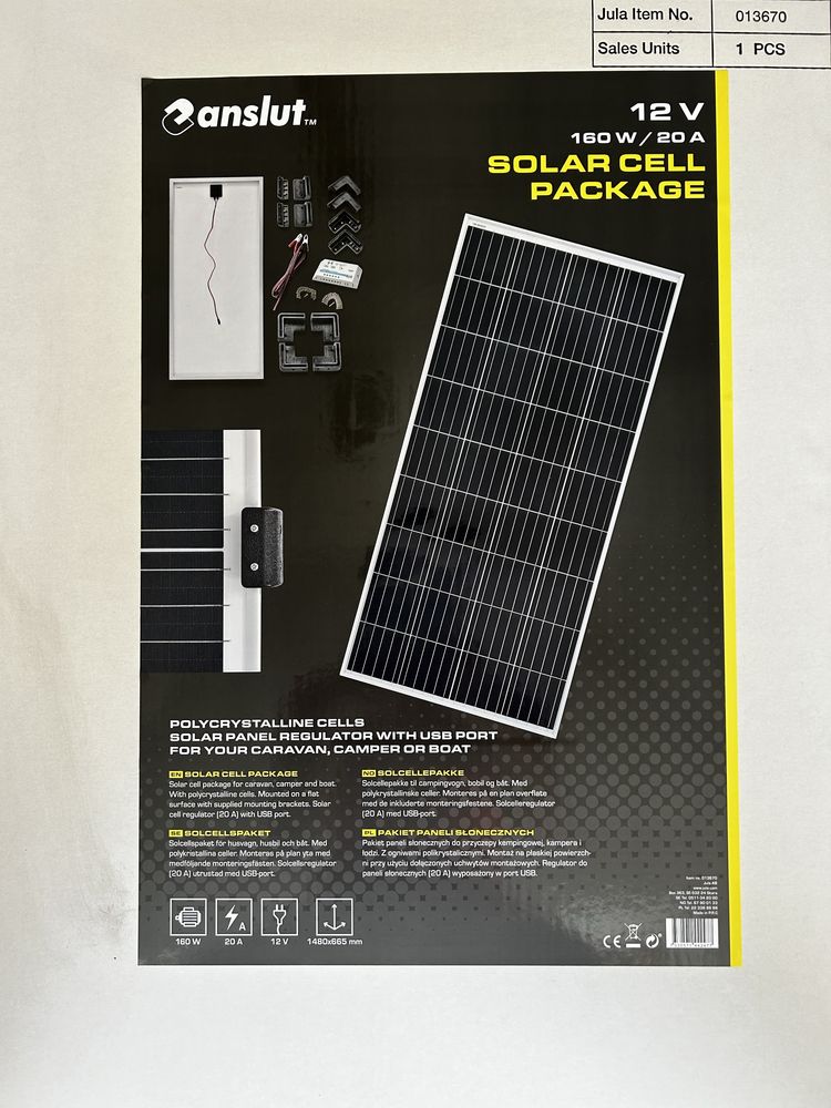 Panel solarny 160w kamper nowy