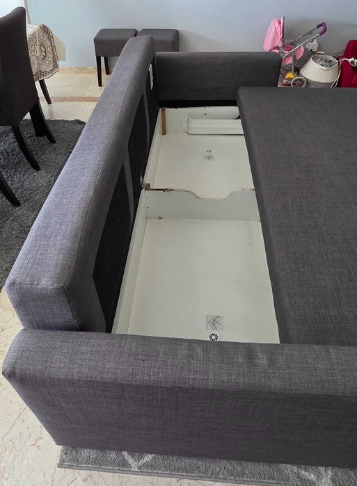 Sofá-cama, 3 lugares,HOLMSUND