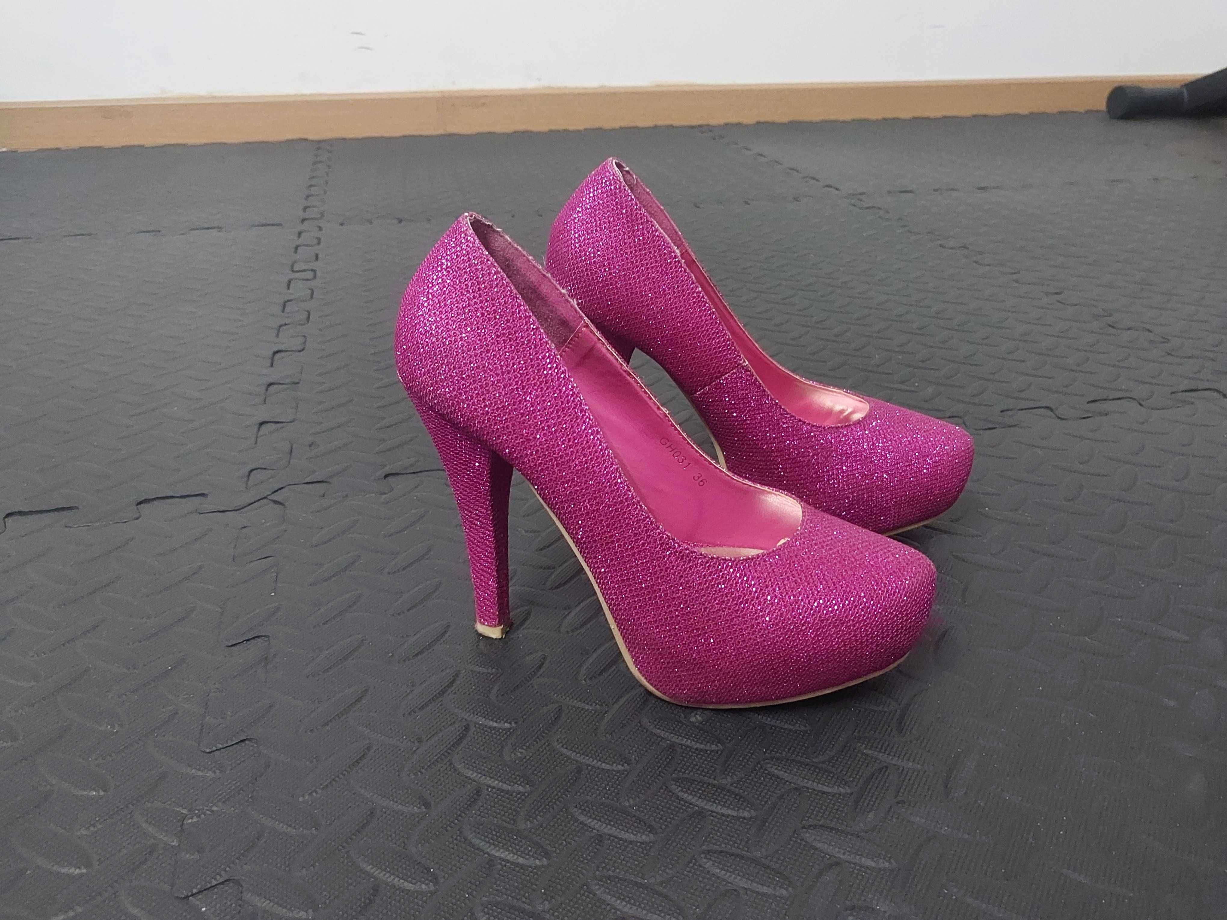 Sapatos Altos Rosa