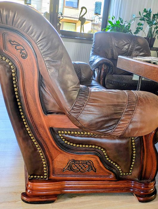 Zestaw mebli holenderskich 3,2,1 plus puf