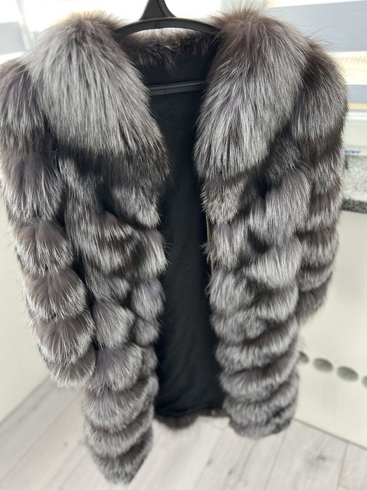 Чернобурка Шубка-жилетка трансформер