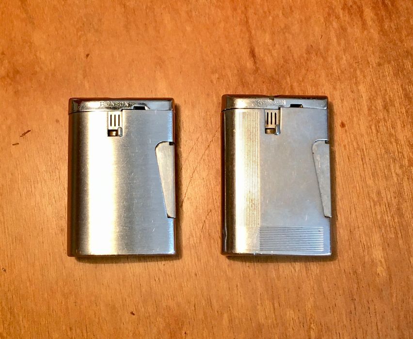 RONSON - 2 isqueiros com fuga de gás (ver texto)