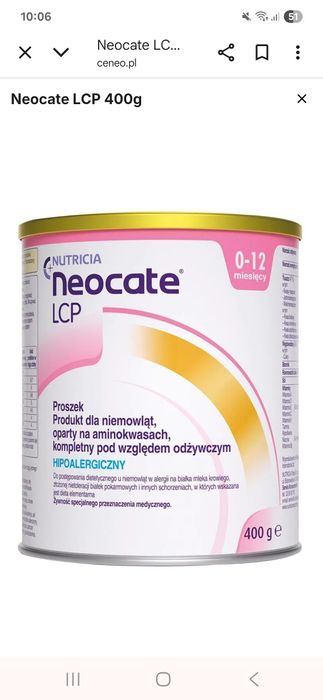 Mleko Neocate lcp