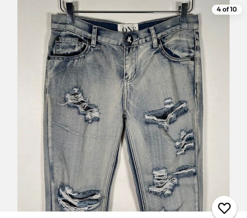 Джинси ONE by TEASPOON рвані. Розмір 27