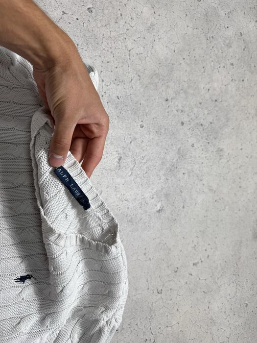 Женский Вязаный Свитер Polo Ralph Lauren Оригинал Белый M-L