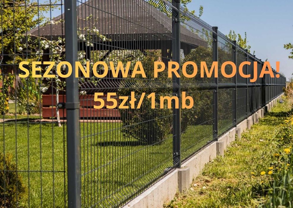 Ogrodzenie panelowe 153cm fi 4 59zł/1mb - 55zł/1mb
