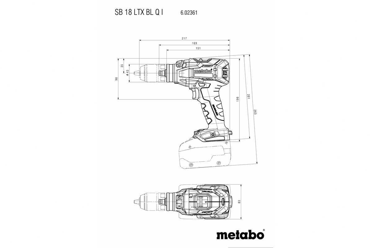 Wiertarko-wkrętarka udarowa SB 18 LTX BL Q I zestaw