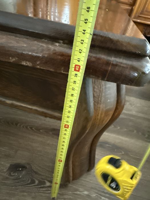 Dębowa solidna ława z szufladami