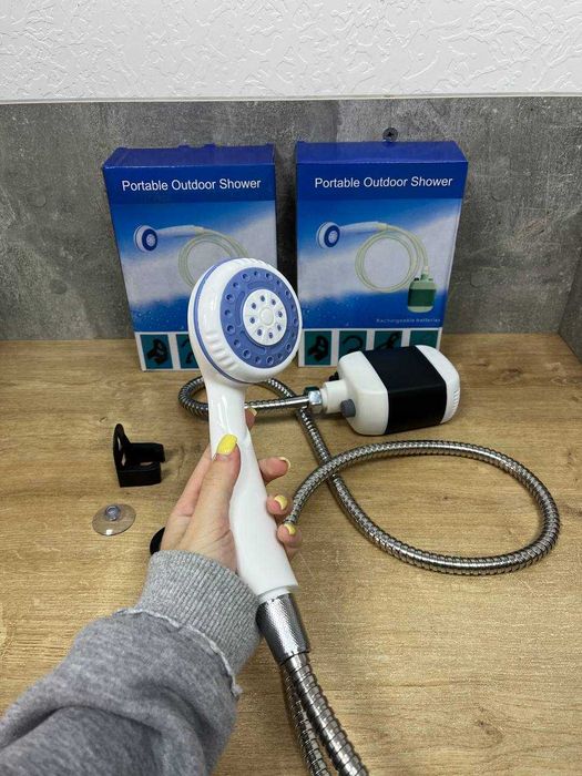 Похідний ДУШ на акумуляторі! Зарядка від USB. Тримає 2 години!